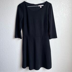 Espirit black knee length textured dress small